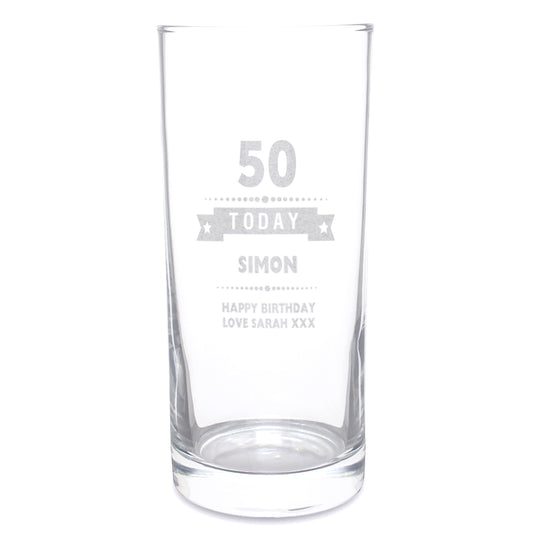 Personalised Birthday Star Hi Ball Glass - image 5