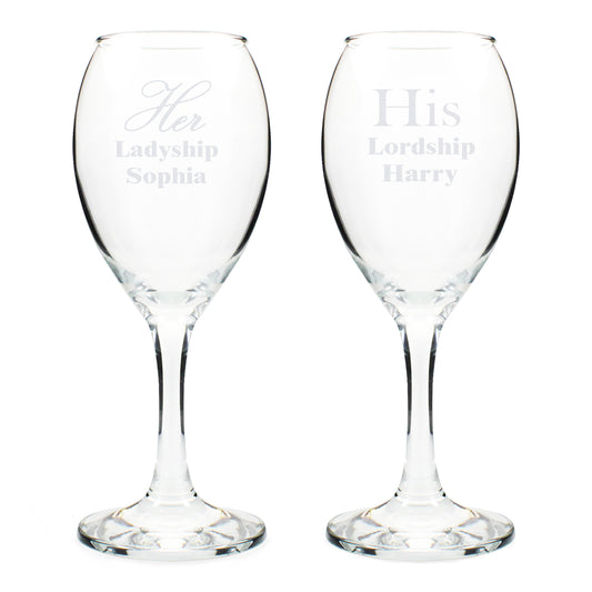 Personalised His & Her Wine Glass Set - image 4