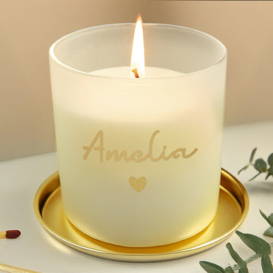 Personalised Gold Name Scented Jar Candle - image 2