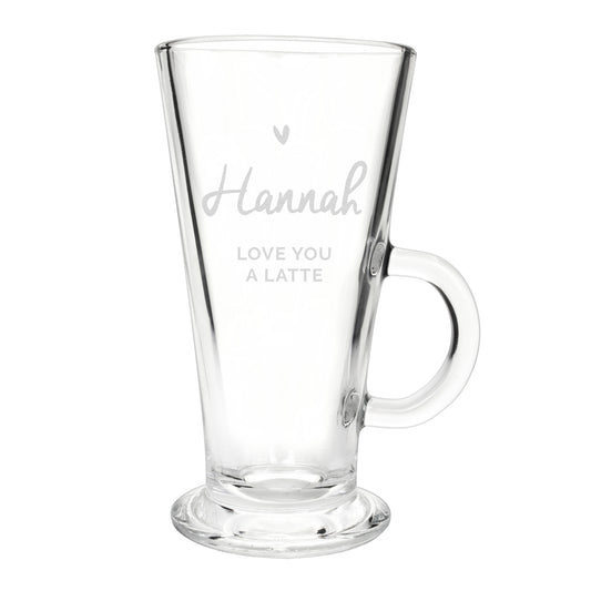Personalised Heart Latte Glass - image 2