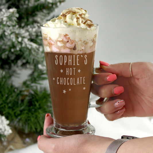 Personalised Stars Hot Chocolate Latte Glass - image 2