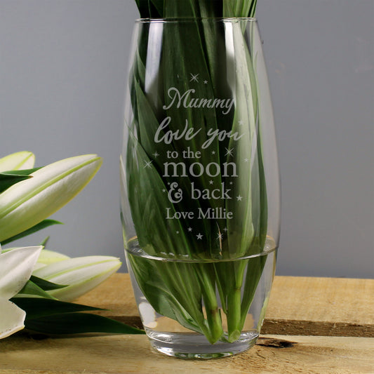 Personalised Love You To The Moon and Back Bullet Vase - image 2