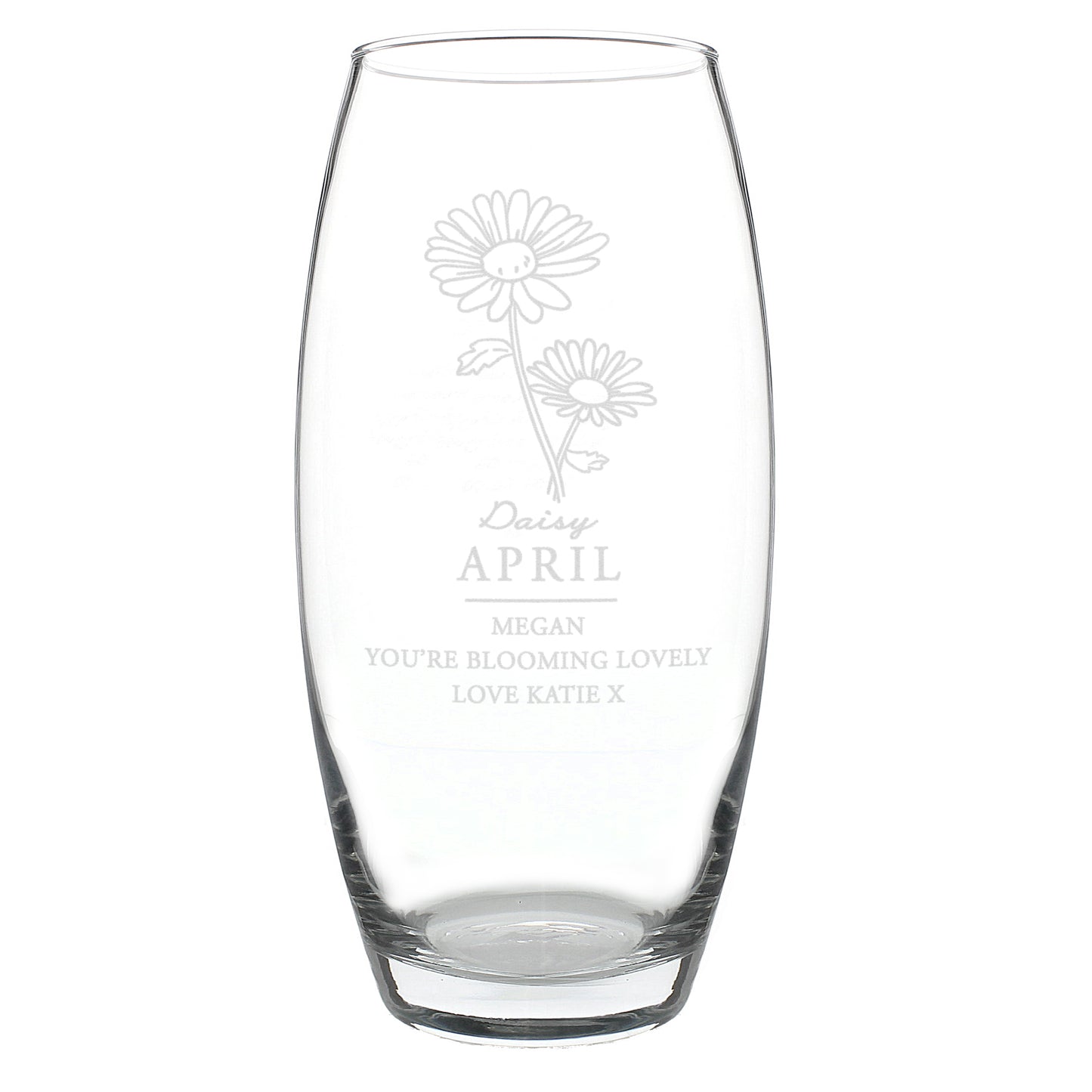 Personalised April Birth Flower Bullet Vase - image 5