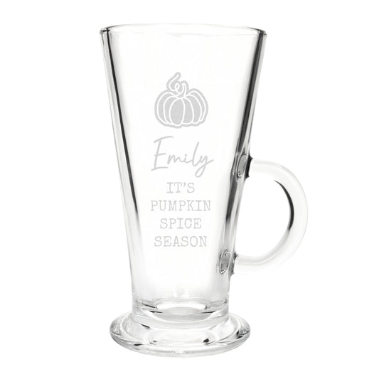 Personalised Pumpkin Latte Glass – Autumn Coffee Birthday Seasonal Gift - image 4