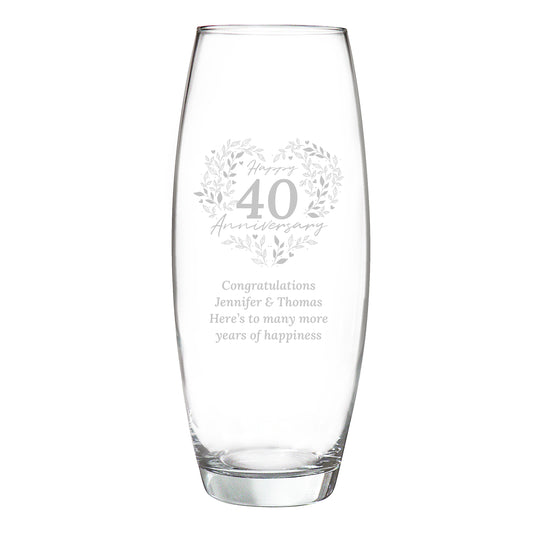 Personalised Anniversary Wreath Bullet Vase - image 4
