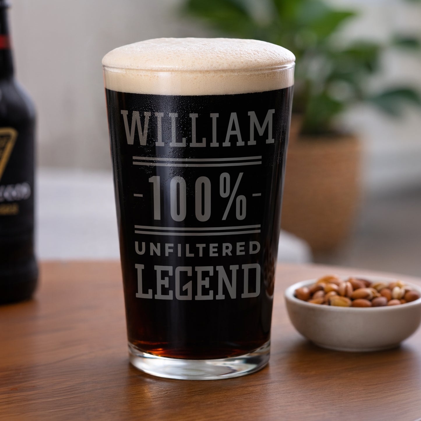 Personalised Unfiltered Legend Pint Glass - image 2