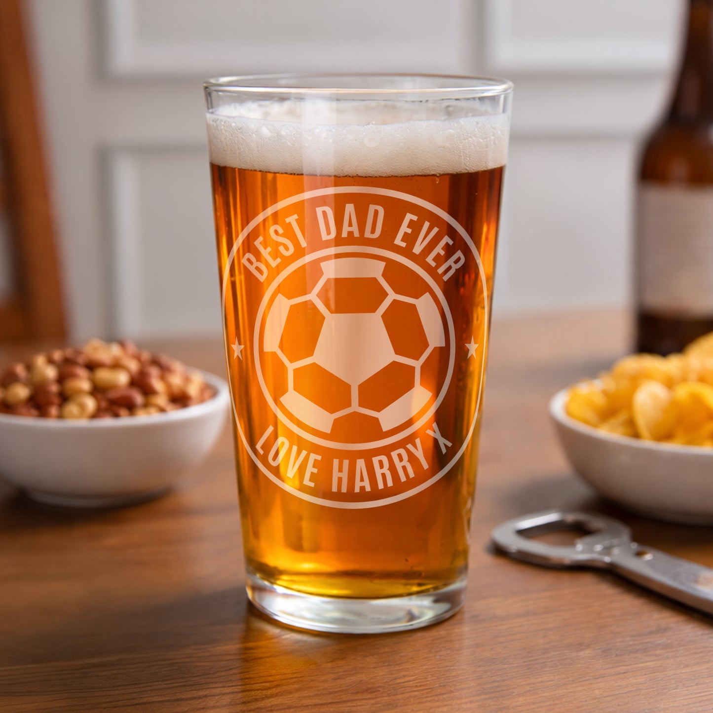 Personalised Football Badge Pint Glass - image 4