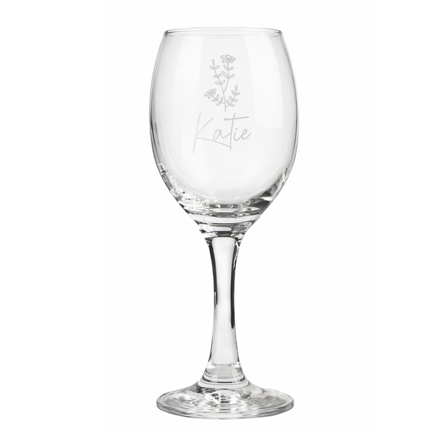 Personalised Flower Motif Wine Glass - image 5