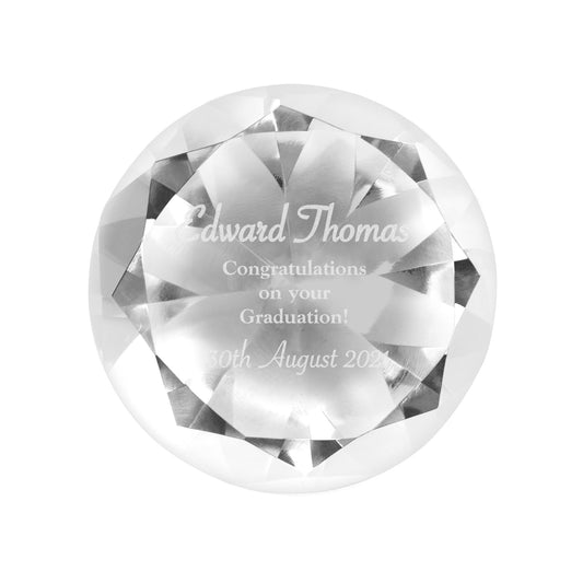 Personalised Occasion Diamond Paperweight - image 2