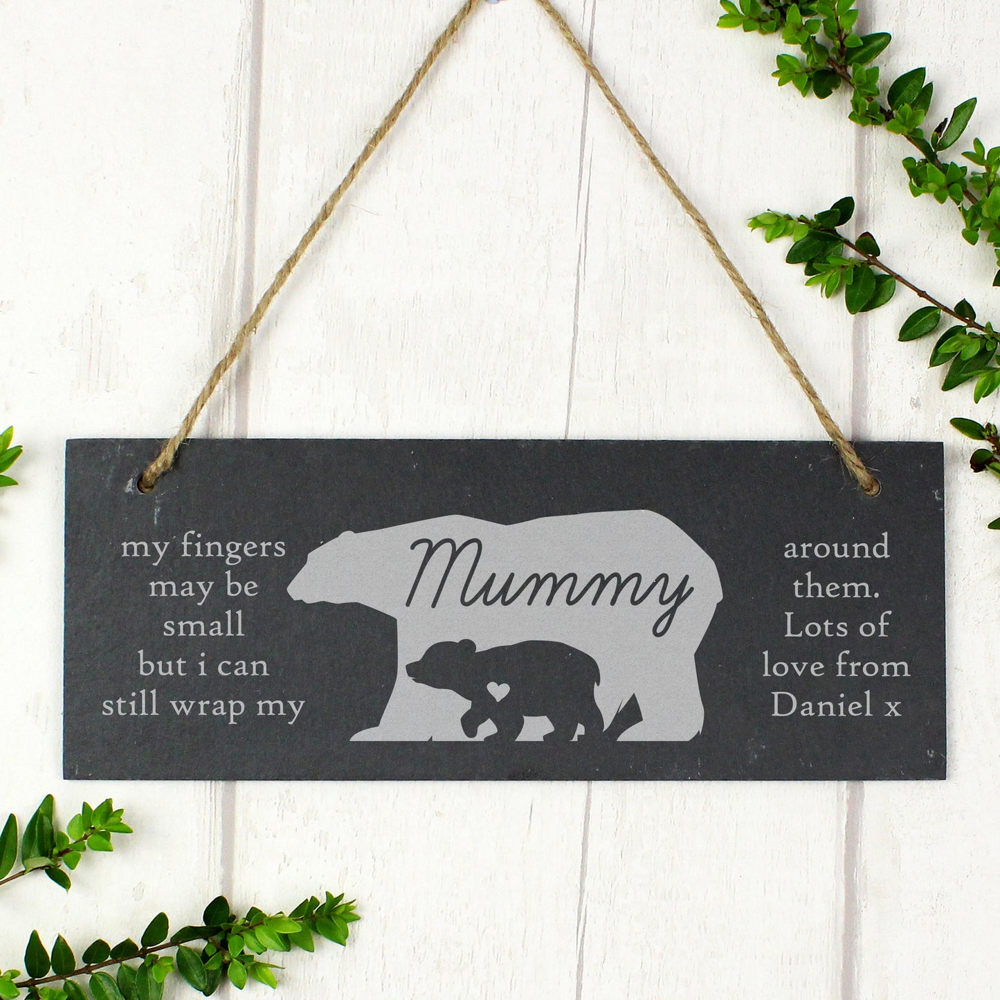Personalised Bear Slate Door Plaque - image 7