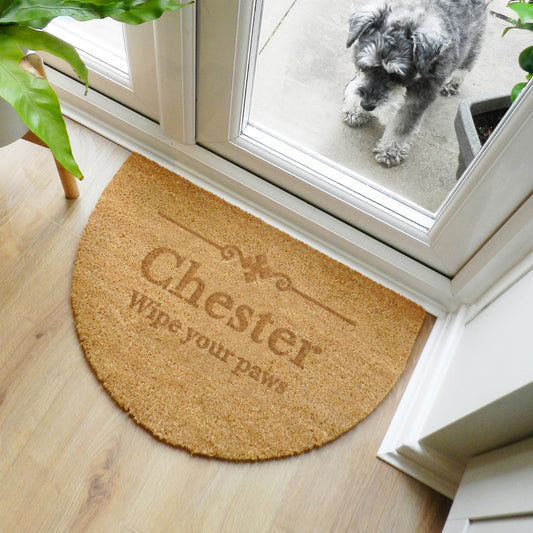 Personalised Ornate Half Moon Indoor Doormat - image 2