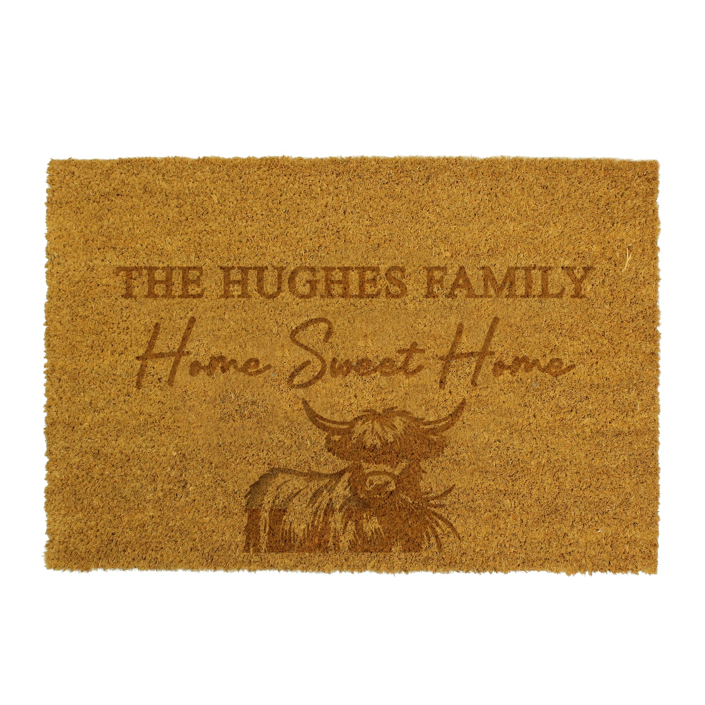Personalised Highland Cow Doormat – New Home & Housewarming Gift - image 5