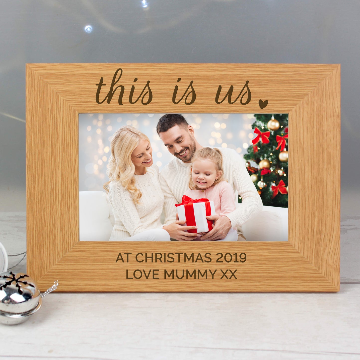 Personalised 'This Is Us' 6x4 Landscape Wooden Photo Frame - image 5