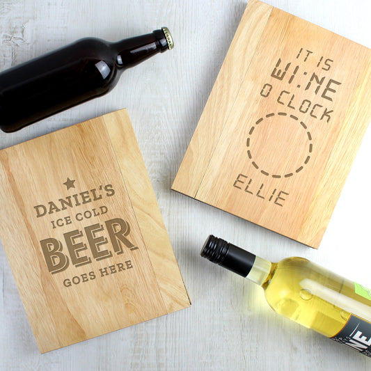Personalised Its Wine O'Clock Wooden Sofa Tray - image 4