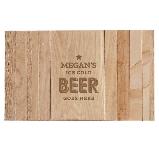 Personalised Beer Goes Here Wooden Sofa Tray - image 2