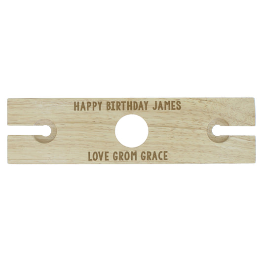 Personalised Free Text Wine Glass & Bottle Holder - image 2