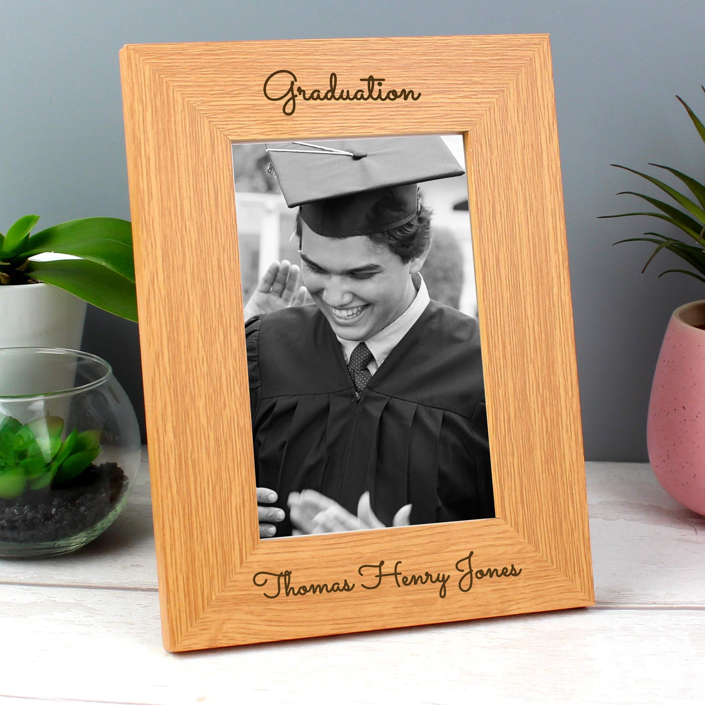 Personalised Free Text 6x4 Portrait Wooden Photo Frame - image 7