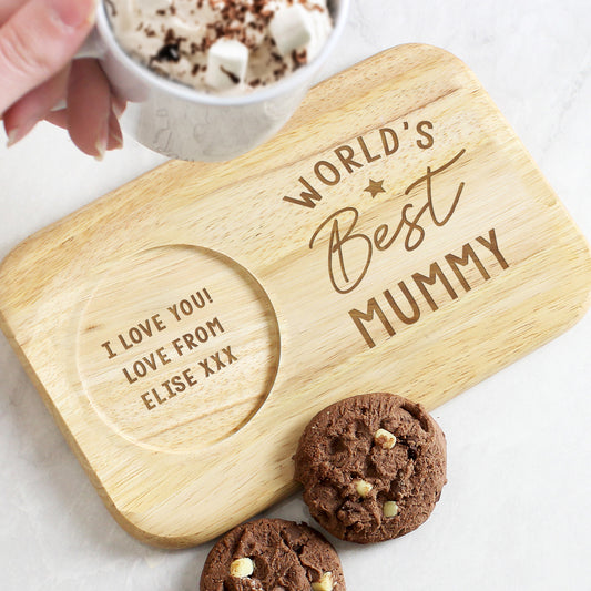 Personalised World's Best Wooden Coaster Tray - image 2