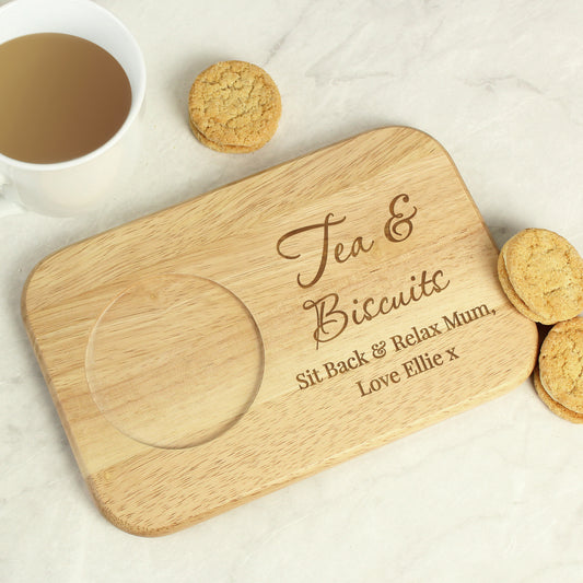 Personalised Free Text Wooden Coaster Tray - image 2