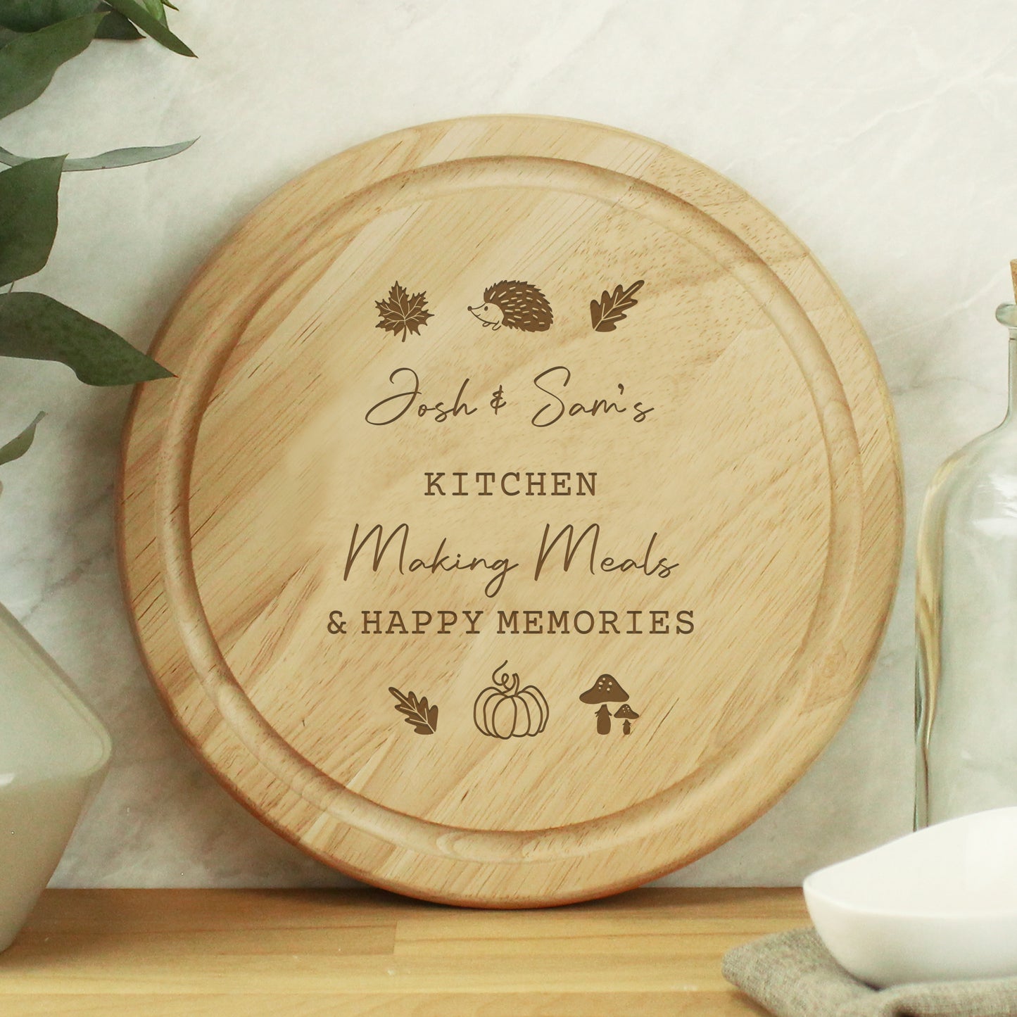 Personalised Autumn Wooden Chopping Board – Seasonal Kitchen Home Gift - image 3
