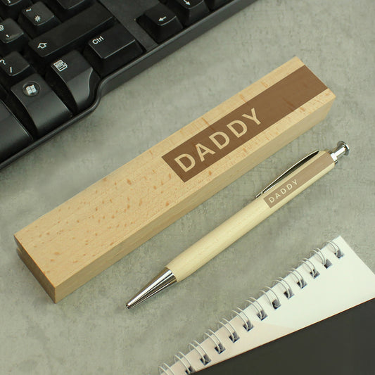 Personalised Name Only Wooden Pen and Box - image 2