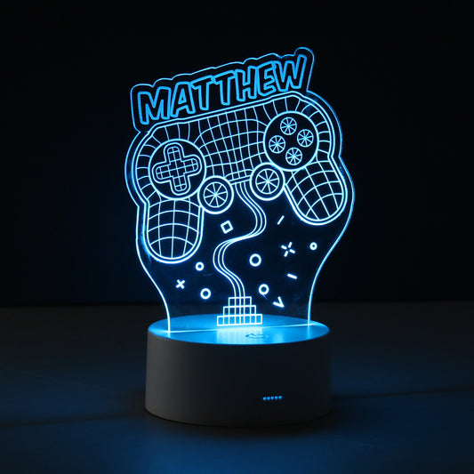 Personalised Name Gaming LED Colour Changing Night Light - image 3