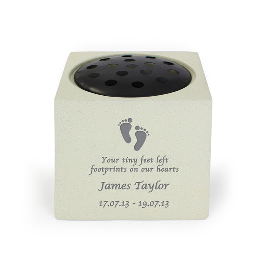 Personalised Footprints Memorial Vase - image 2