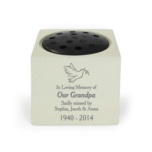Personalised Dove Memorial Vase - image 2
