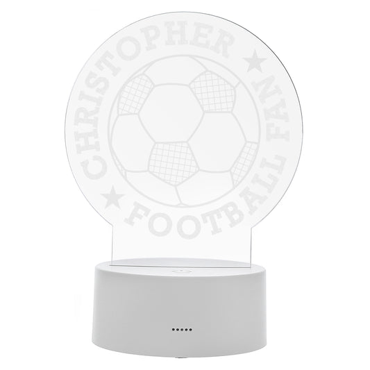 Personalised Football LED Colour Changing Desk Night Light – additional product view 1