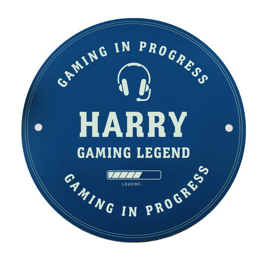 Personalised Gaming Blue Plaque – additional product view