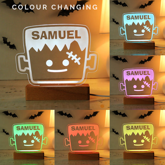 Personalised Frankenstein Wooden LED Light - image 2