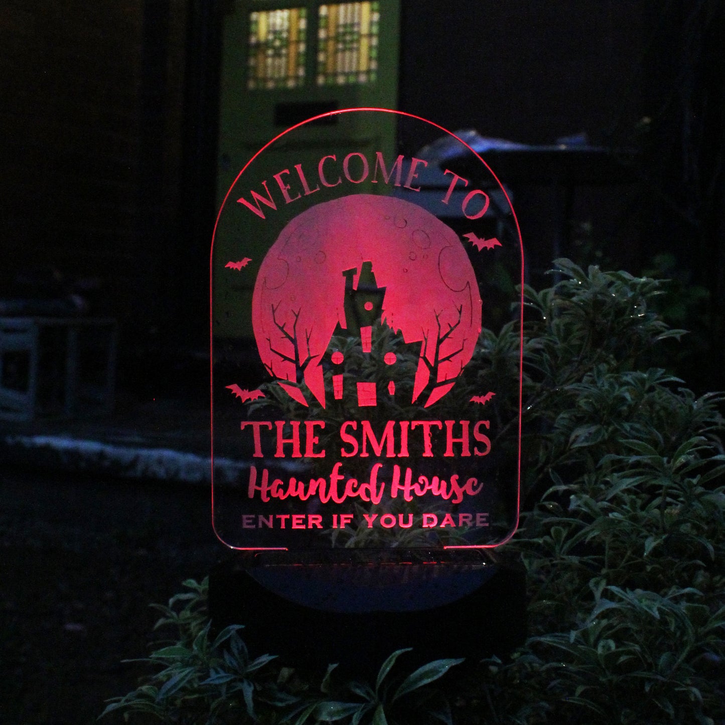Personalised Haunted House Halloween Solar Light - image 9