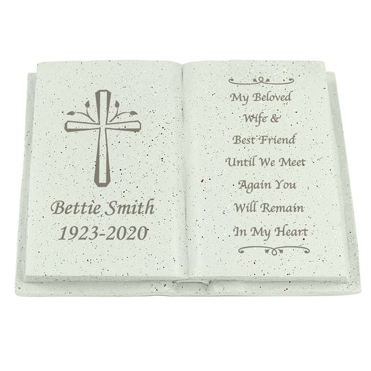 Personalised Cross Memorial Book - image 2
