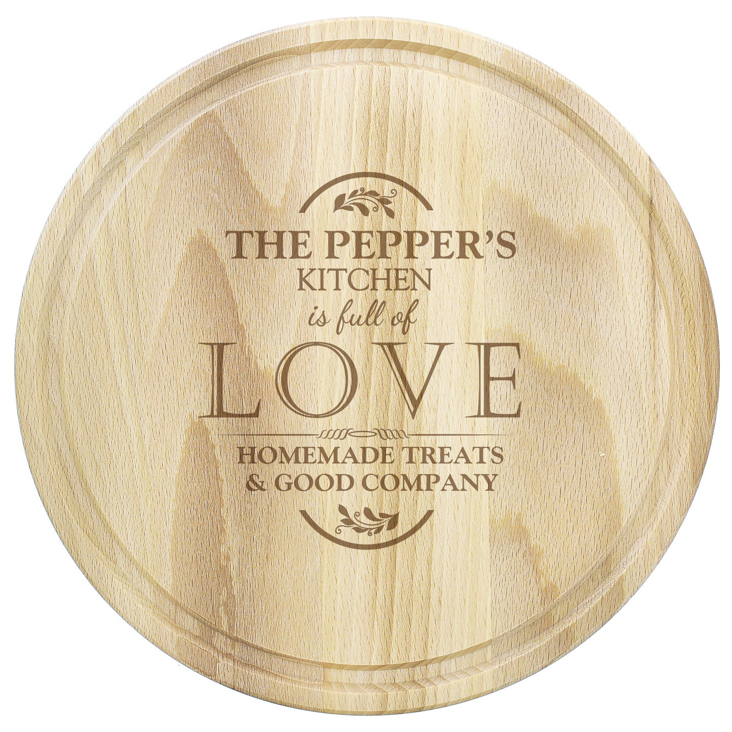 Personalised Full of Love Large Round Chopping Board - image 2