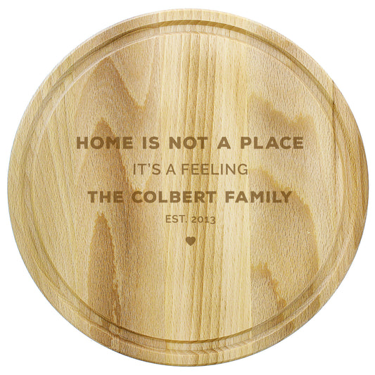 Personalised Heart Motif Round Chopping Board - image 2