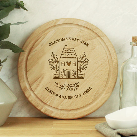 Personalised HOME Round Chopping Board - image 2