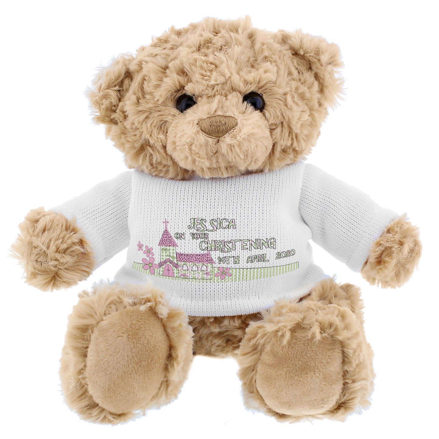 Personalised Pink Church Teddy Bear - image 2