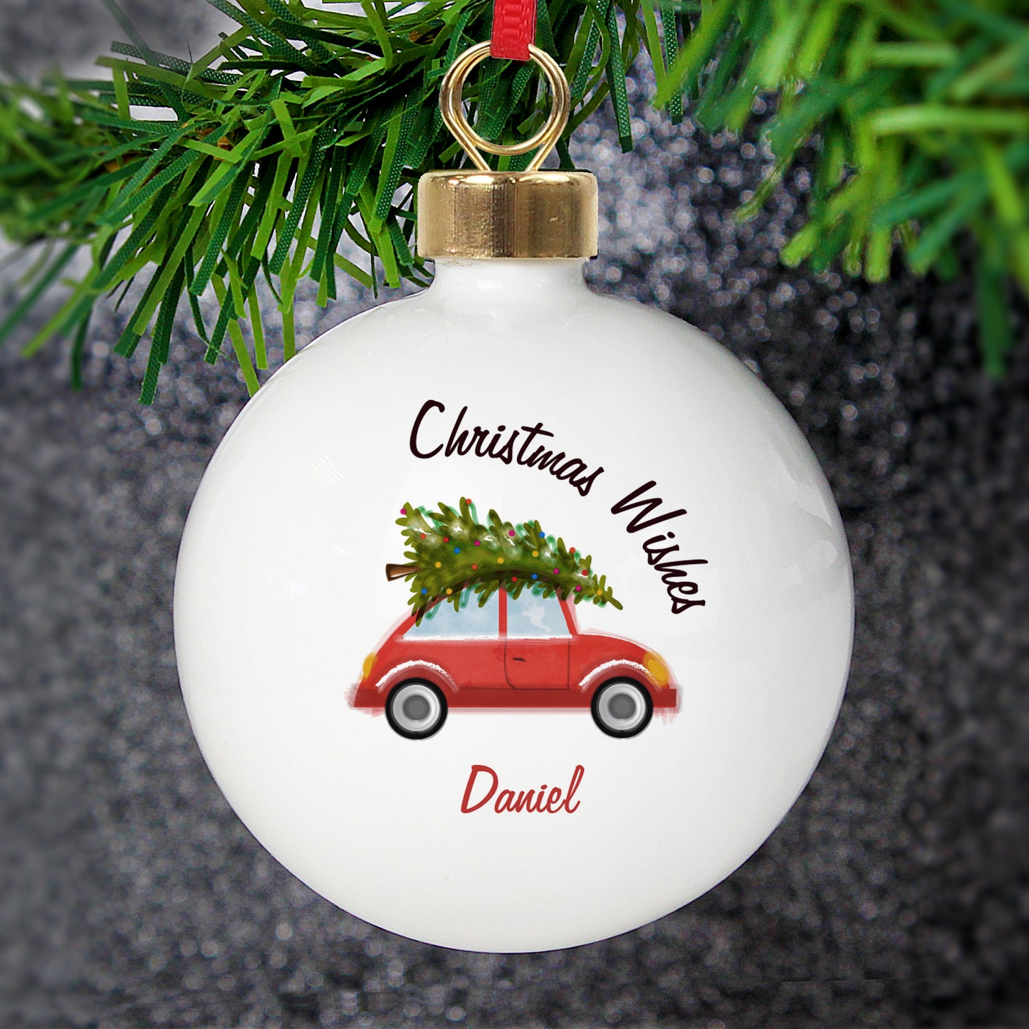 Personalised 'Driving Home For Christmas' Bauble - image 5