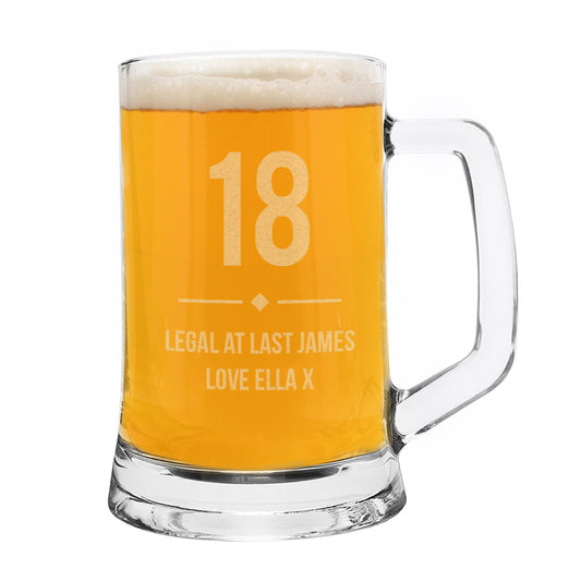 Personalised Big Age Glass Pint Stern Tankard - image 2