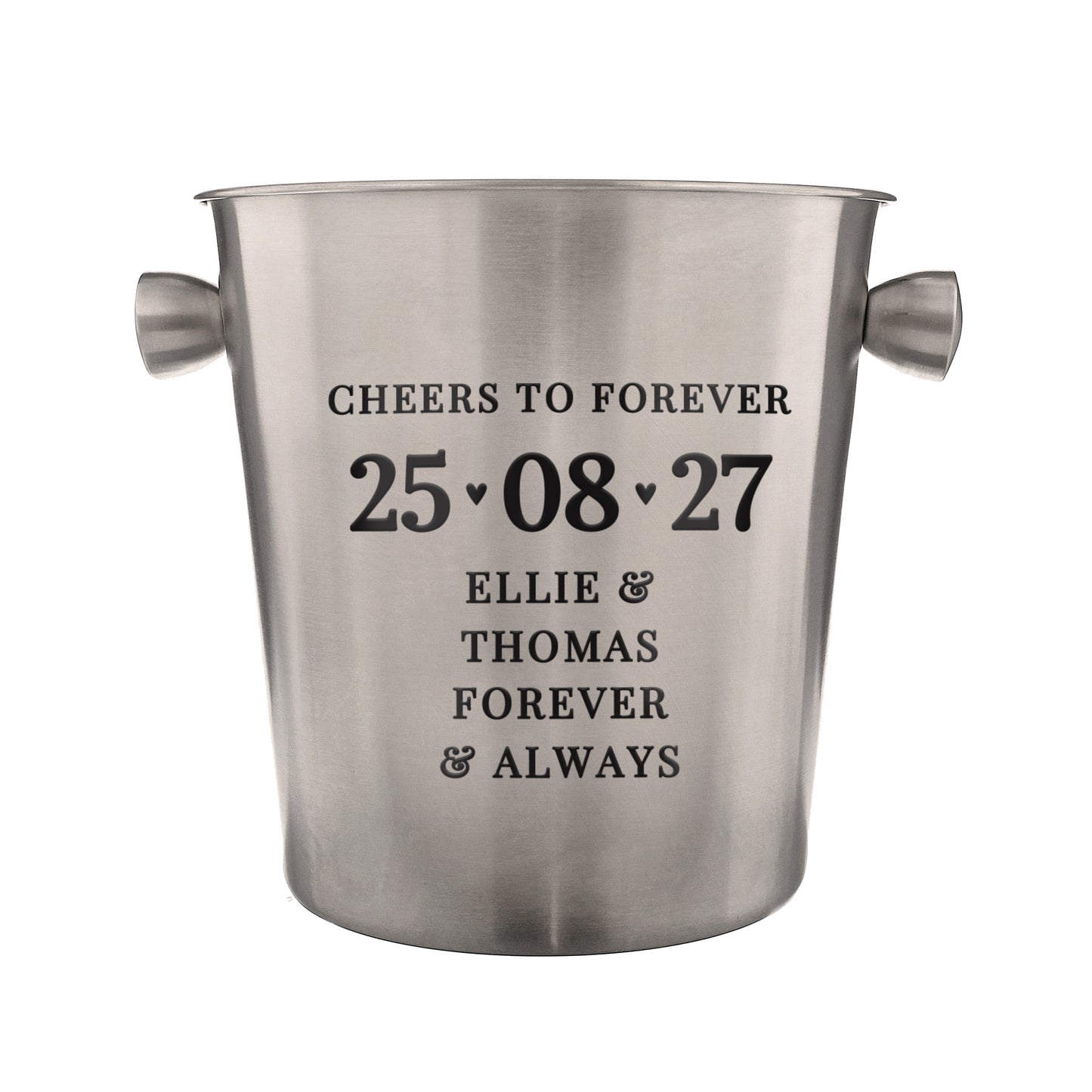 Personalised Big Date Stainless Steel Ice Bucket - image 5