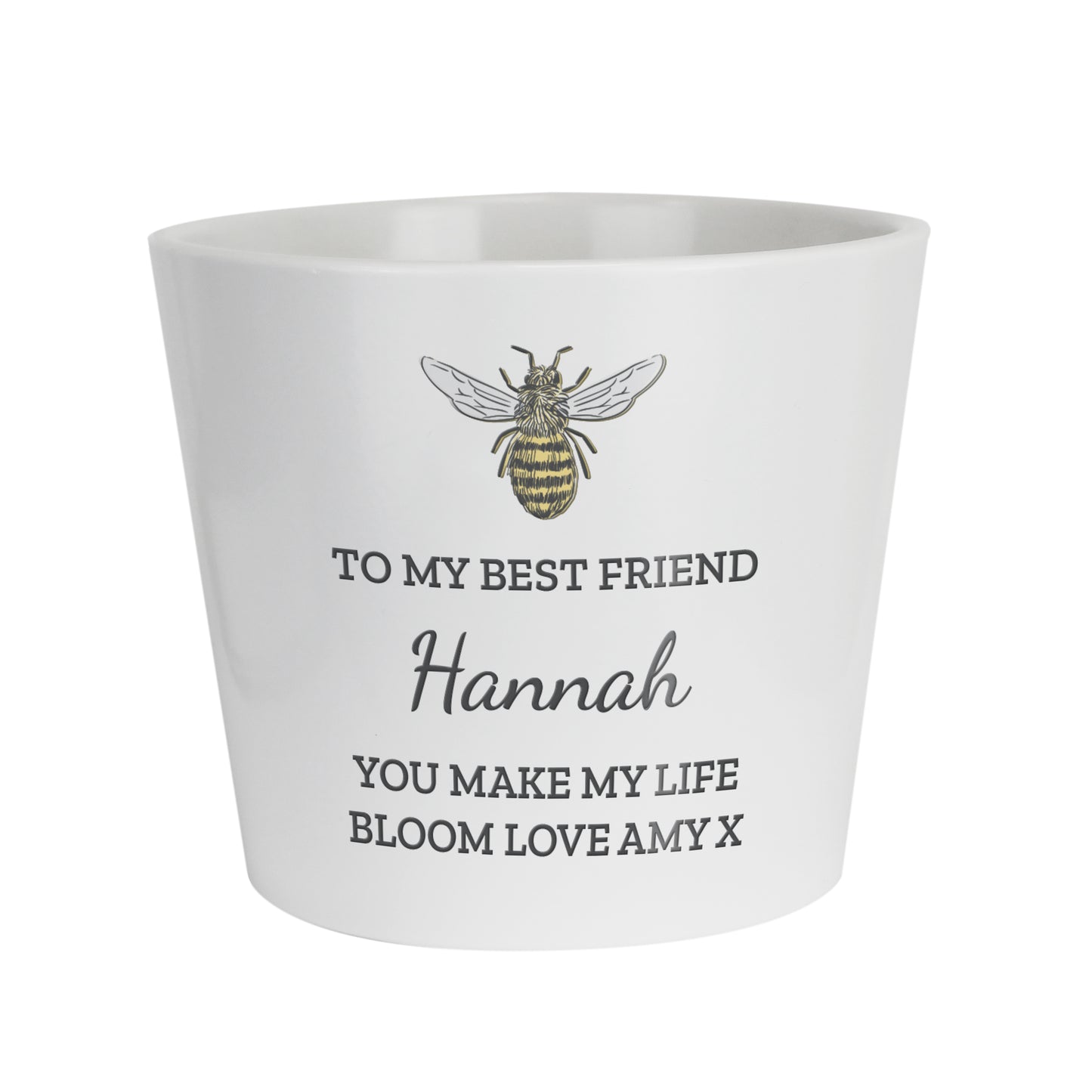 Personalised Bee Large Plant Pot - image 4