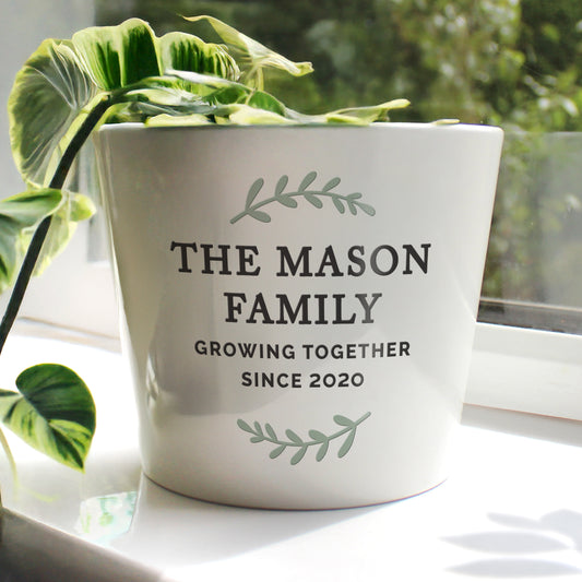 Personalised Wreath Large Plant Pot - image 3