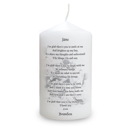 Personalised Godparent Pillar Candle - image 2