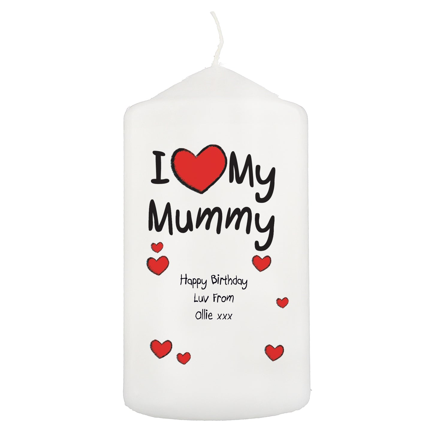 Personalised I Heart My Pillar Candle - image 2