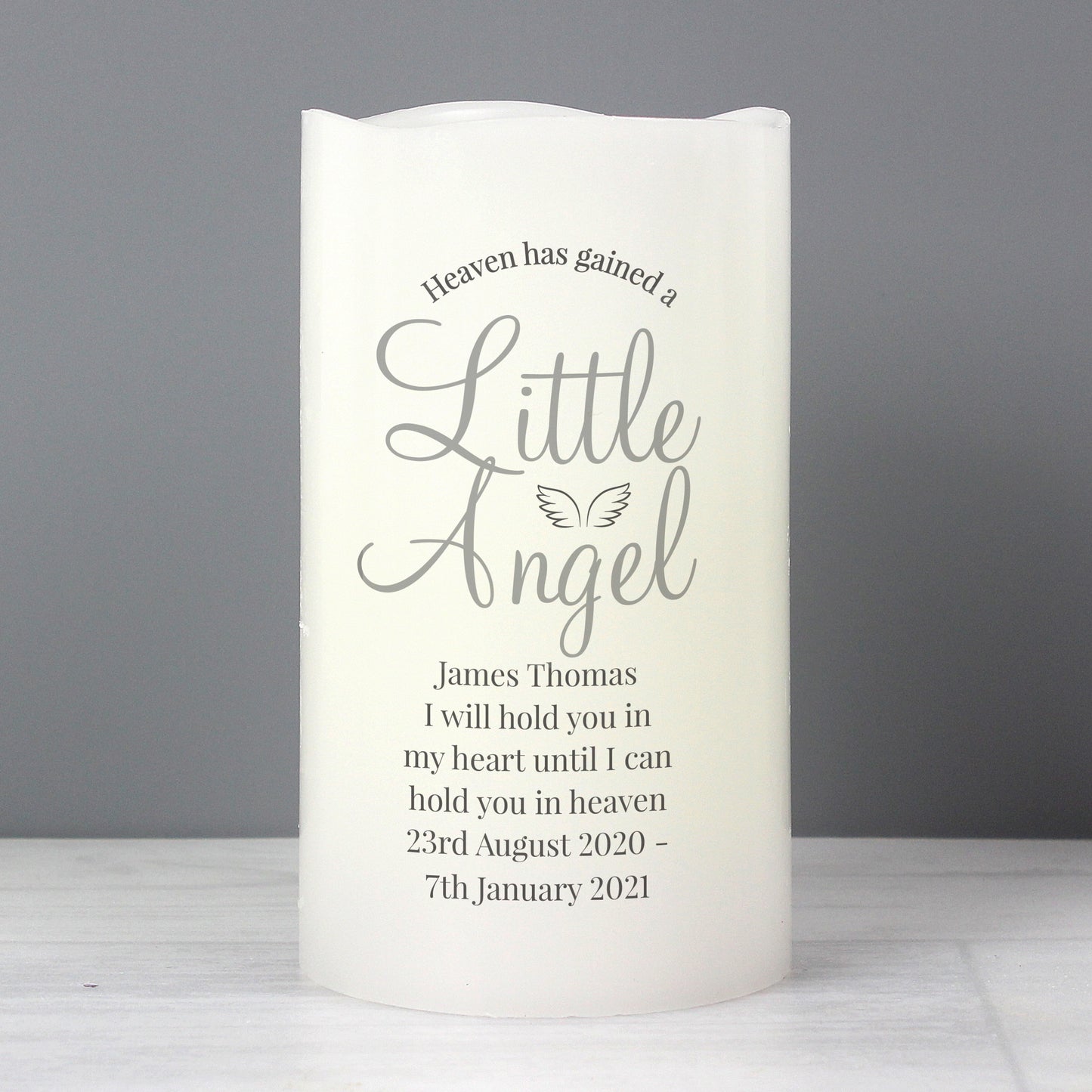 Personalised Little Angel LED Candle - image 3