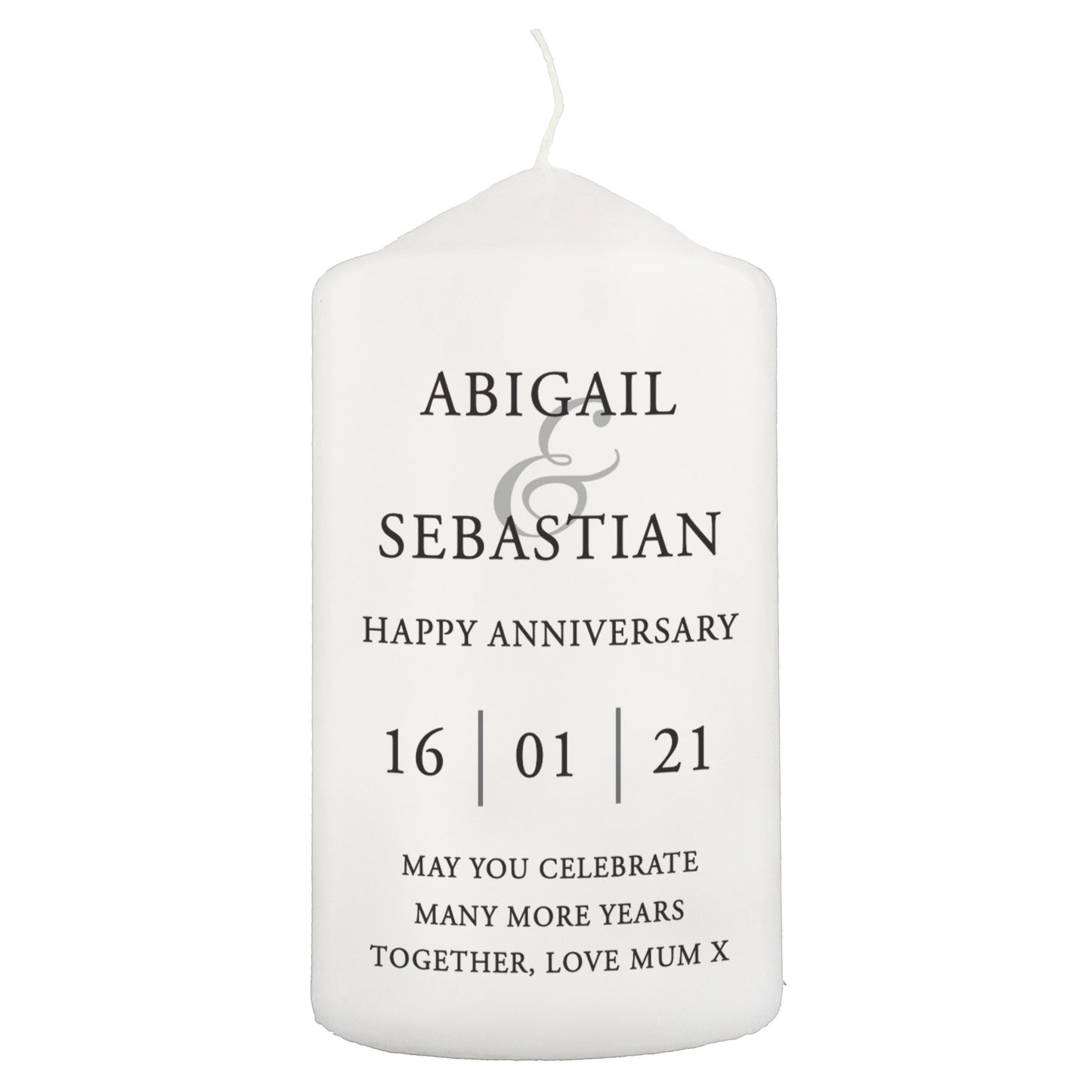 Personalised Couples Pillar Candle - image 5