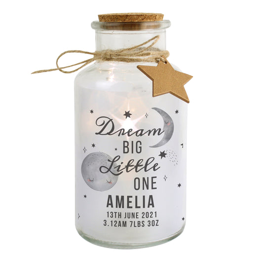Personalised Dream Big LED Glass Jar - image 3
