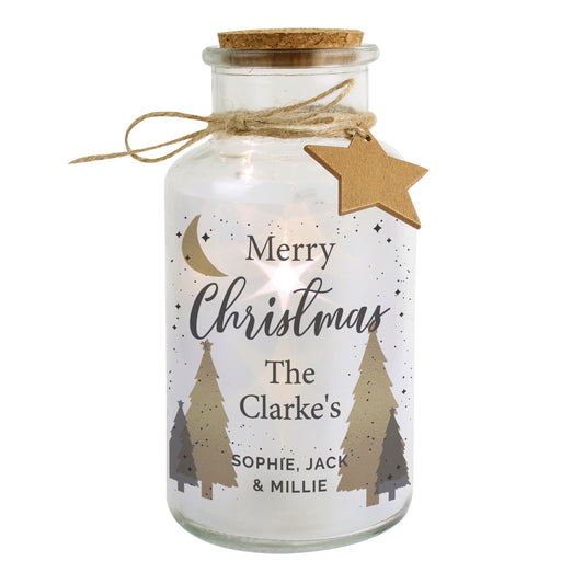 Personalised Christmas Tree LED Glass Jar - image 5