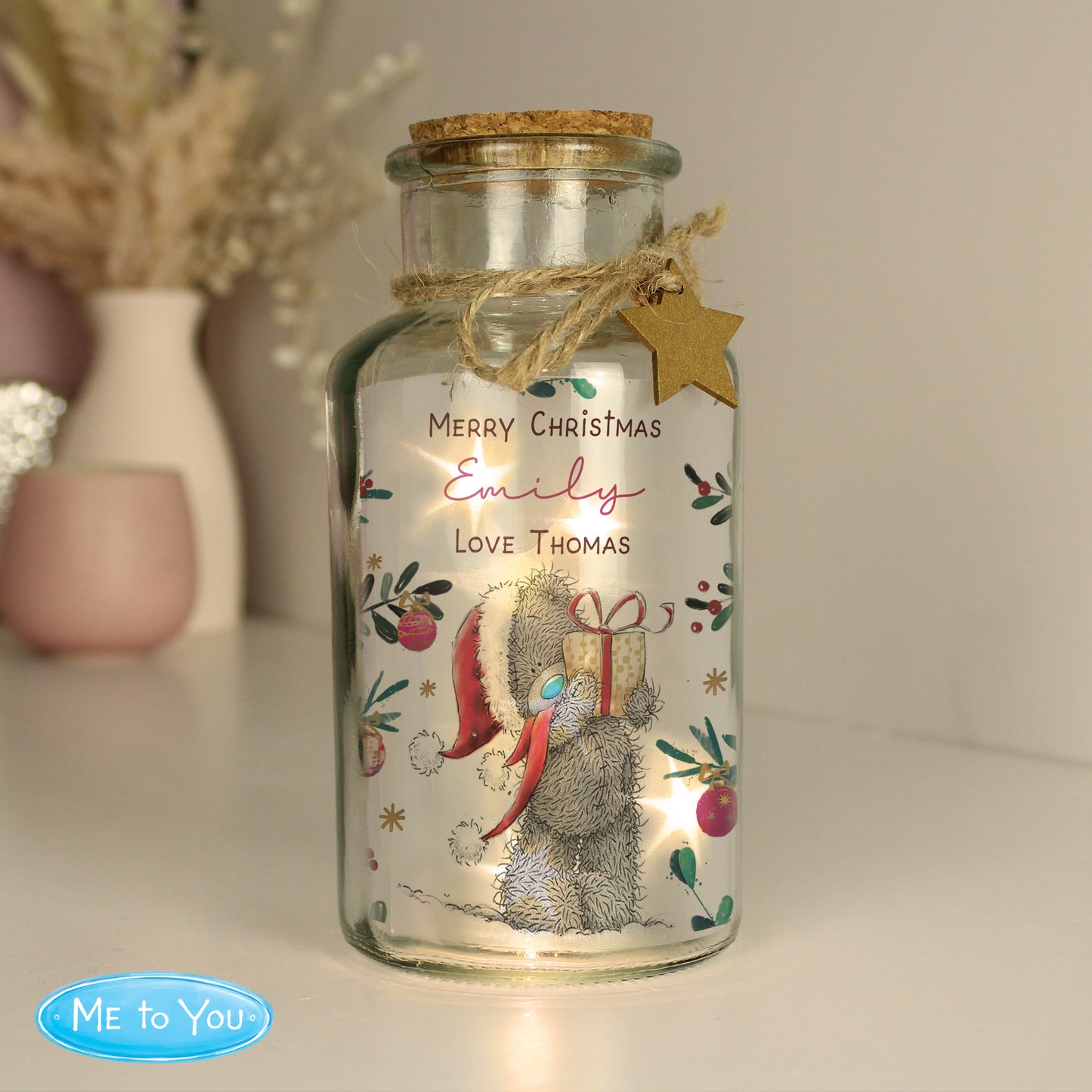 Personalised Me to You Cosy Winter Led Jar - image 4