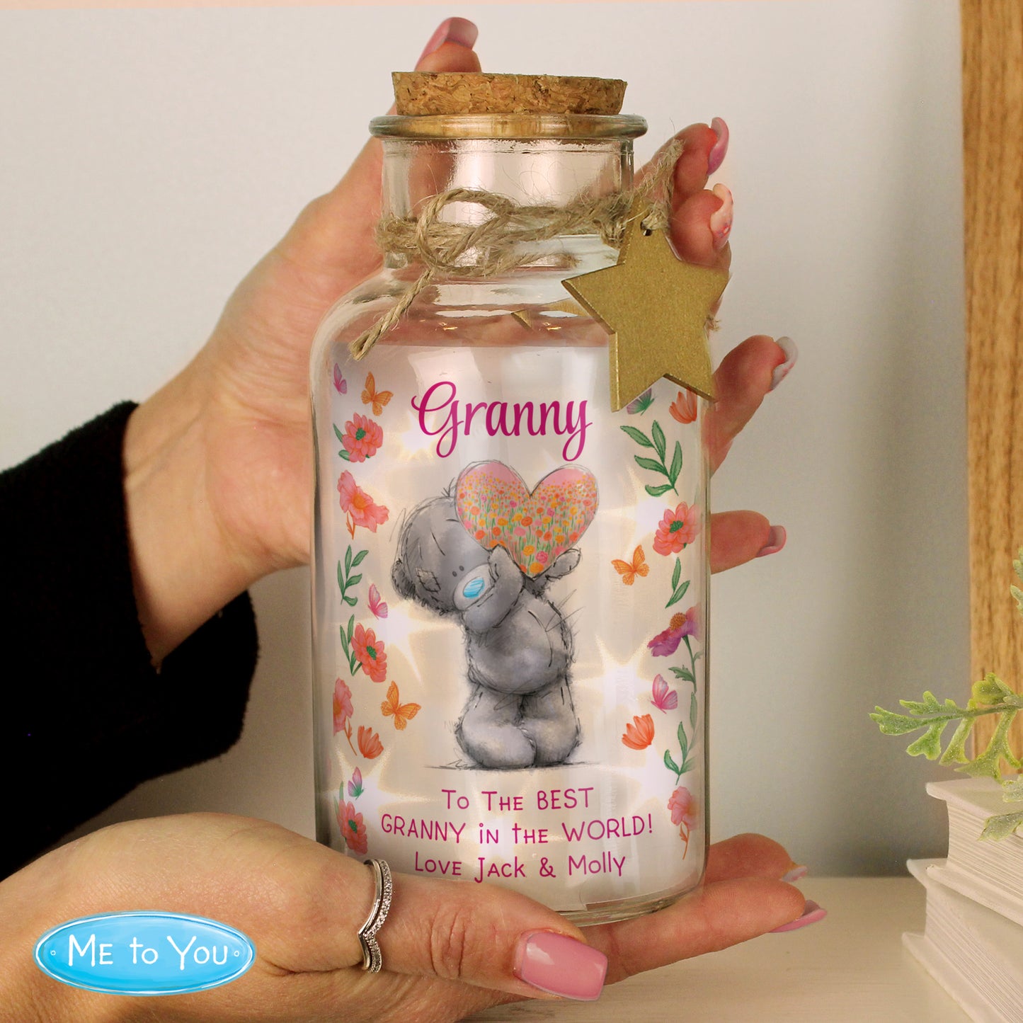 Personalised Me to You Flowery LED Light Up Jar – Tatty Teddy Gift - image 3